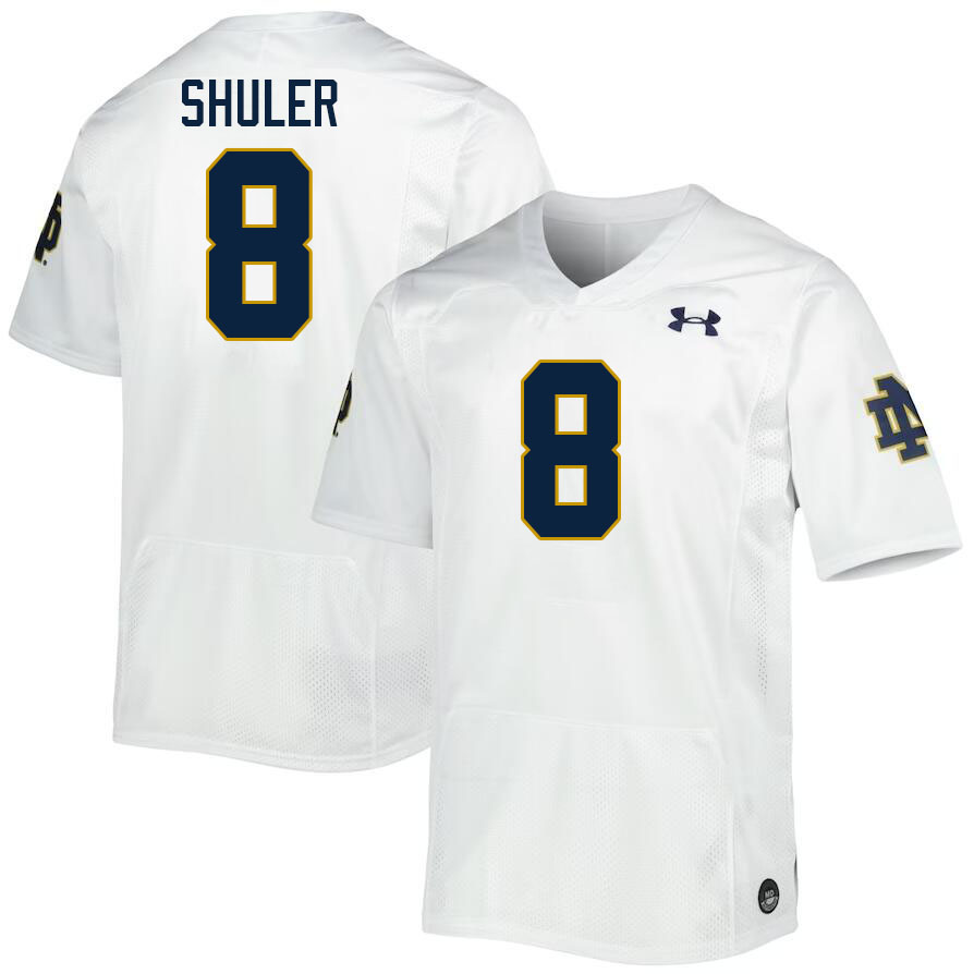 Men #8 Adon Shuler Notre Dame Fighting Irish College Football Jerseys Stitched-White